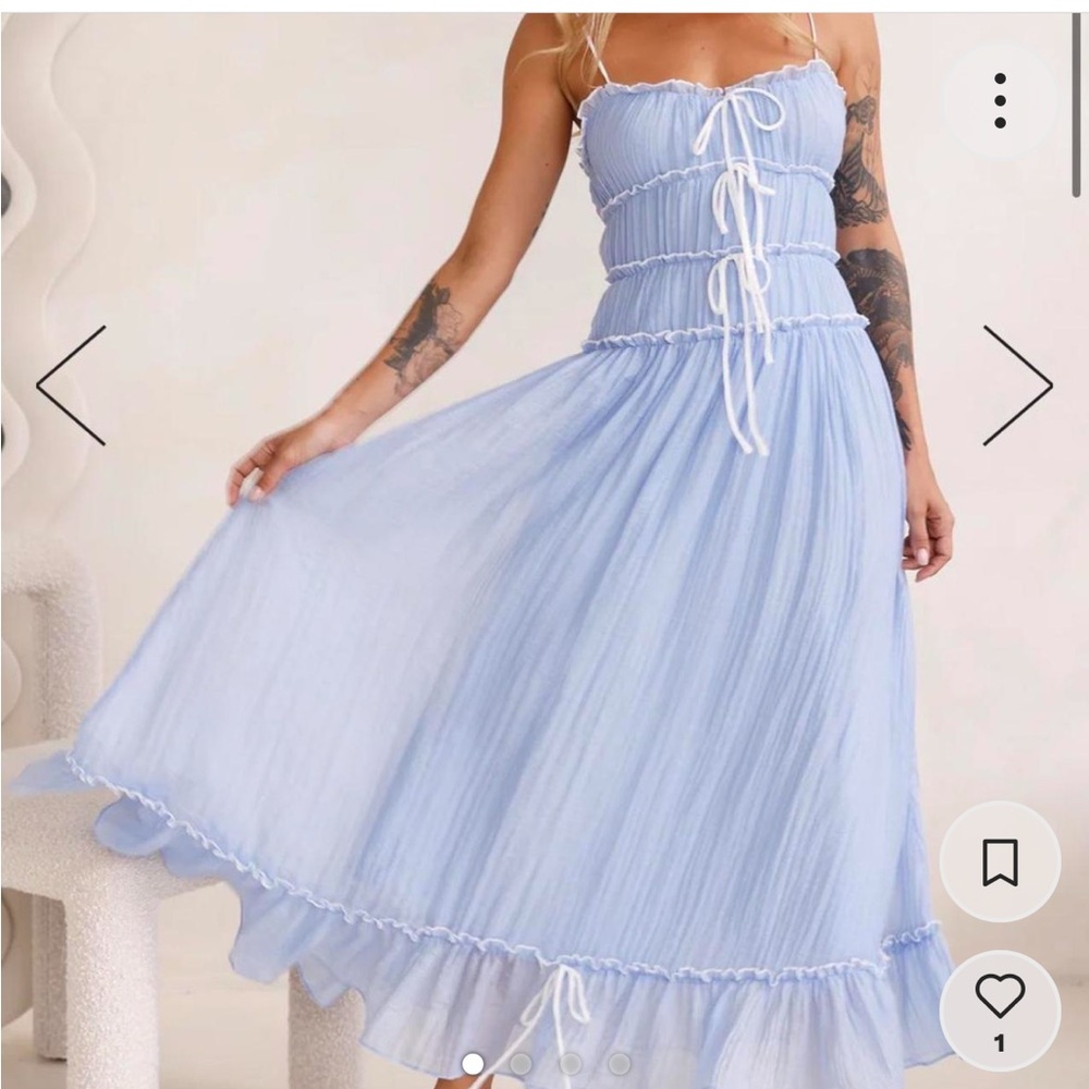 Hello Molly Season Beam Maxi Dress Blue